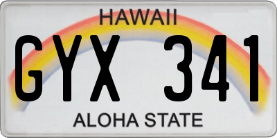 HI license plate GYX341