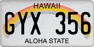 HI license plate GYX356