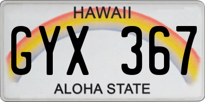 HI license plate GYX367