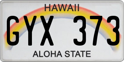 HI license plate GYX373