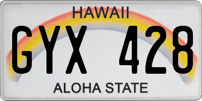 HI license plate GYX428