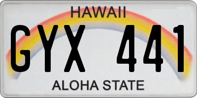 HI license plate GYX441