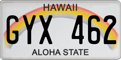 HI license plate GYX462