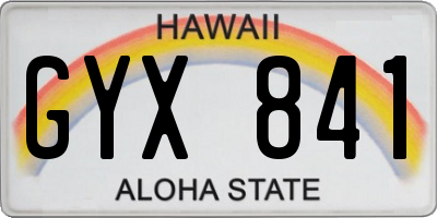 HI license plate GYX841