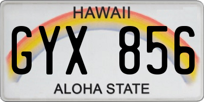 HI license plate GYX856