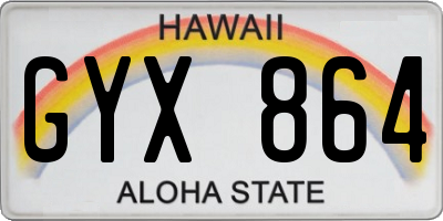 HI license plate GYX864