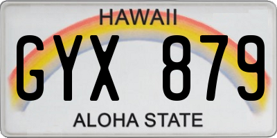 HI license plate GYX879