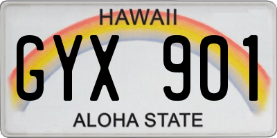 HI license plate GYX901