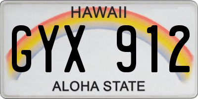 HI license plate GYX912