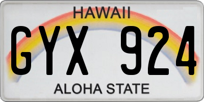 HI license plate GYX924