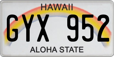 HI license plate GYX952