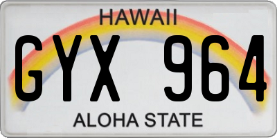 HI license plate GYX964