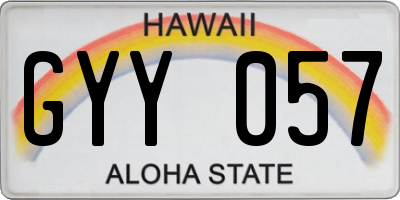 HI license plate GYY057