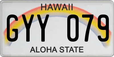 HI license plate GYY079