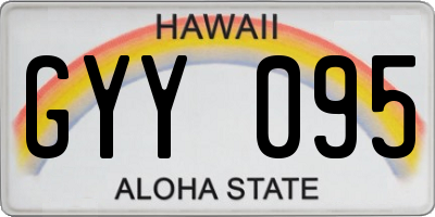 HI license plate GYY095