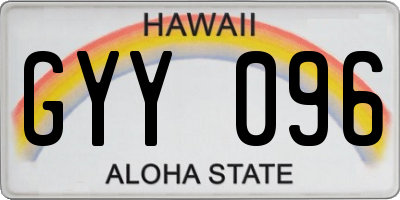 HI license plate GYY096