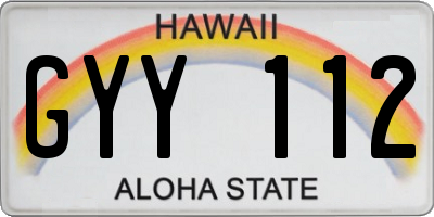 HI license plate GYY112