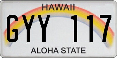 HI license plate GYY117