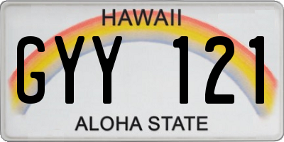 HI license plate GYY121