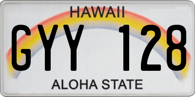 HI license plate GYY128