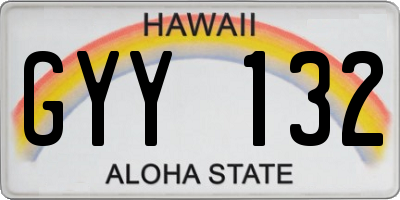 HI license plate GYY132