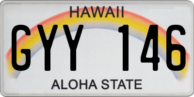 HI license plate GYY146