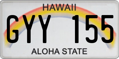 HI license plate GYY155