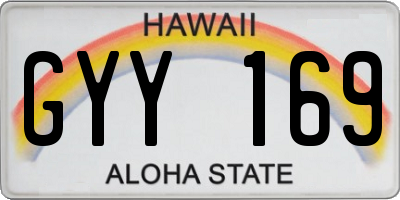 HI license plate GYY169
