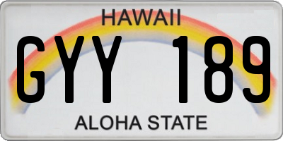 HI license plate GYY189