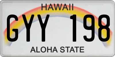 HI license plate GYY198