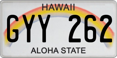 HI license plate GYY262