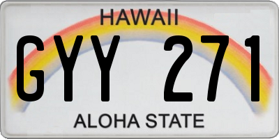 HI license plate GYY271