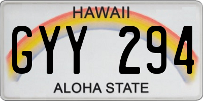 HI license plate GYY294