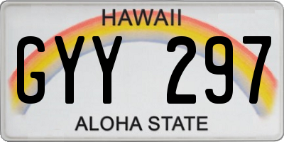 HI license plate GYY297