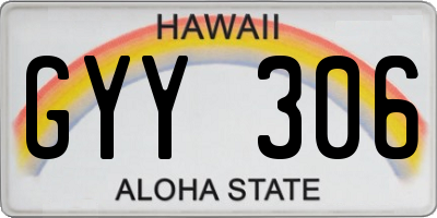 HI license plate GYY306