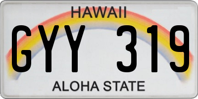 HI license plate GYY319
