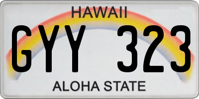 HI license plate GYY323