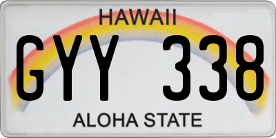 HI license plate GYY338