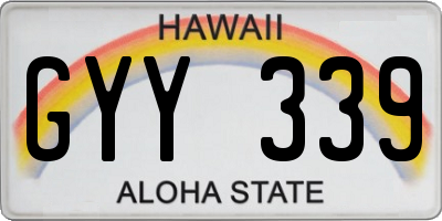 HI license plate GYY339