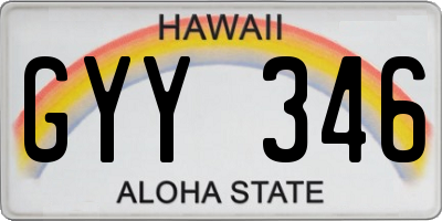 HI license plate GYY346