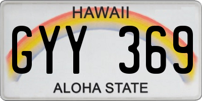 HI license plate GYY369
