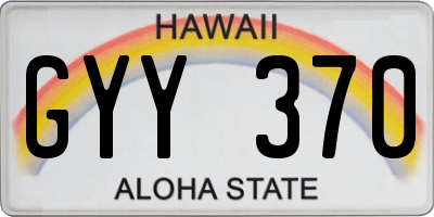 HI license plate GYY370