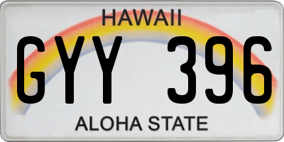 HI license plate GYY396