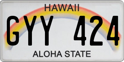 HI license plate GYY424