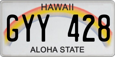 HI license plate GYY428