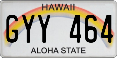 HI license plate GYY464