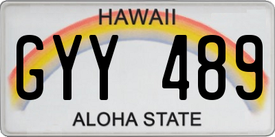 HI license plate GYY489
