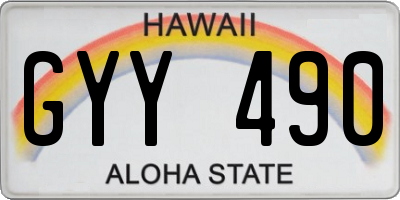 HI license plate GYY490