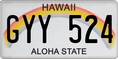 HI license plate GYY524