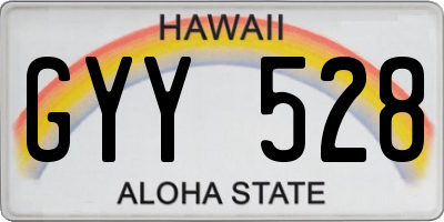 HI license plate GYY528